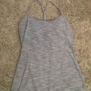 Lulu Lemon Power Y Tank in Gray